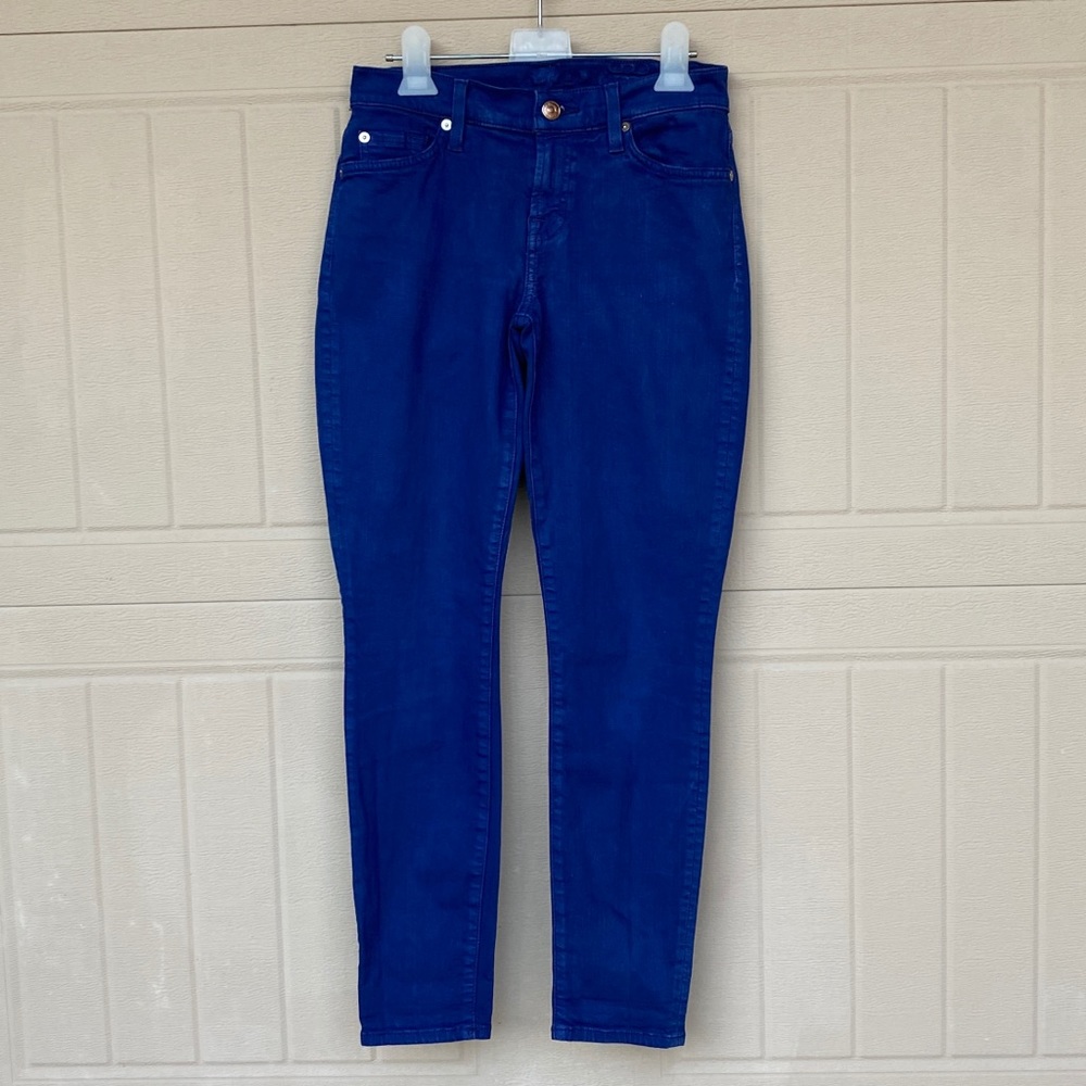 7 for All Mankind Dark Blue Skinny Jeans
